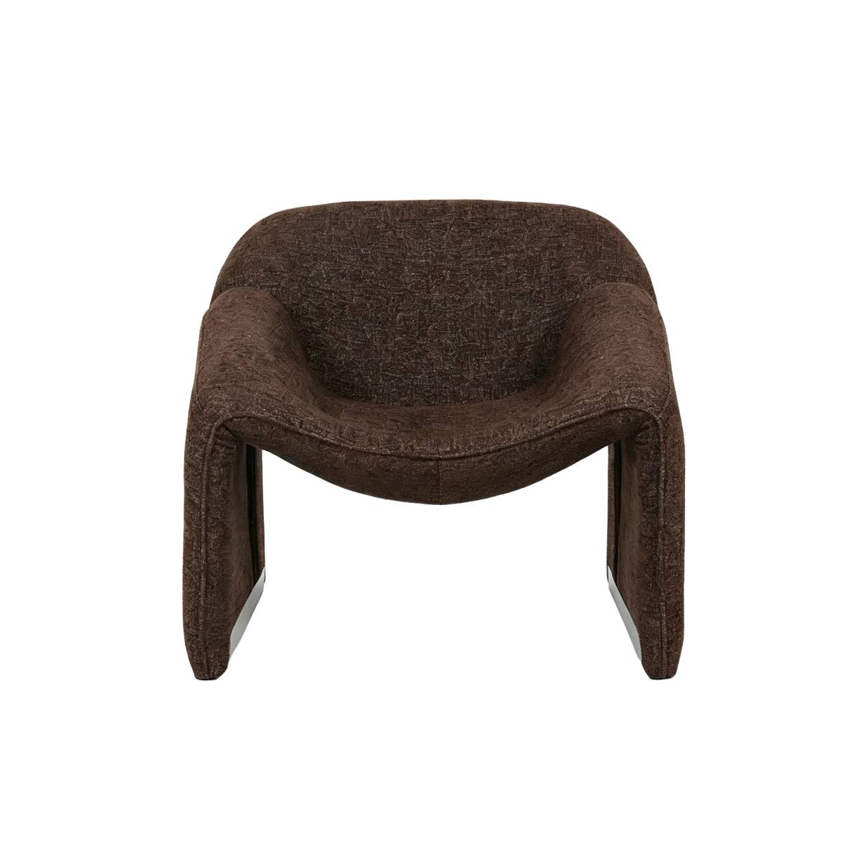 Fauteuil en tissu THÉA marron, MADE IN MEUBLES 
