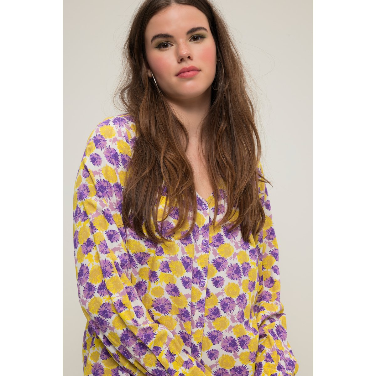 Robe maxi trapèze à imprimé intégral. lavande, STUDIO UNTOLD