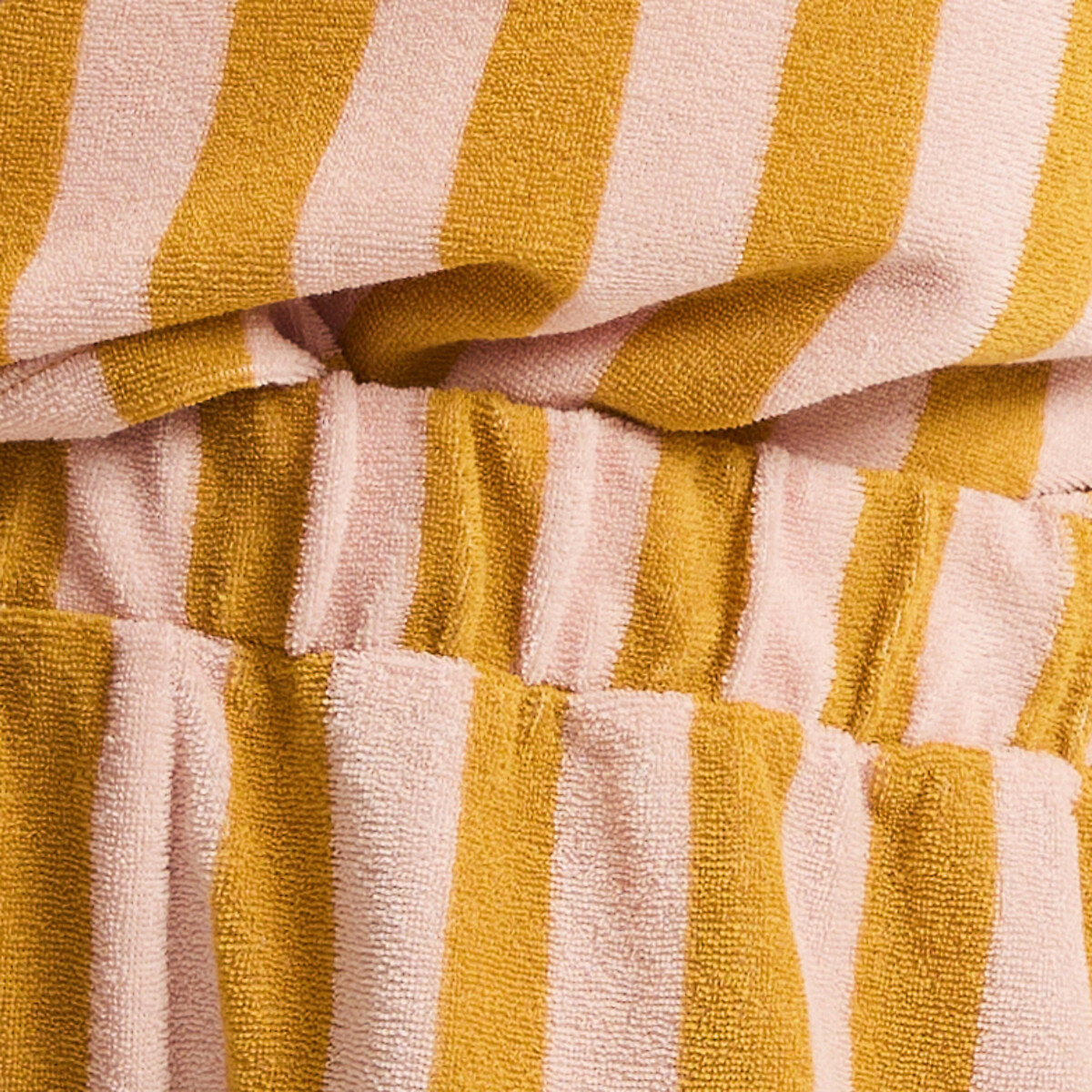 Pyjashort rayé, en maille éponge rayé rose/camel, LA REDOUTE COLLECTIONS