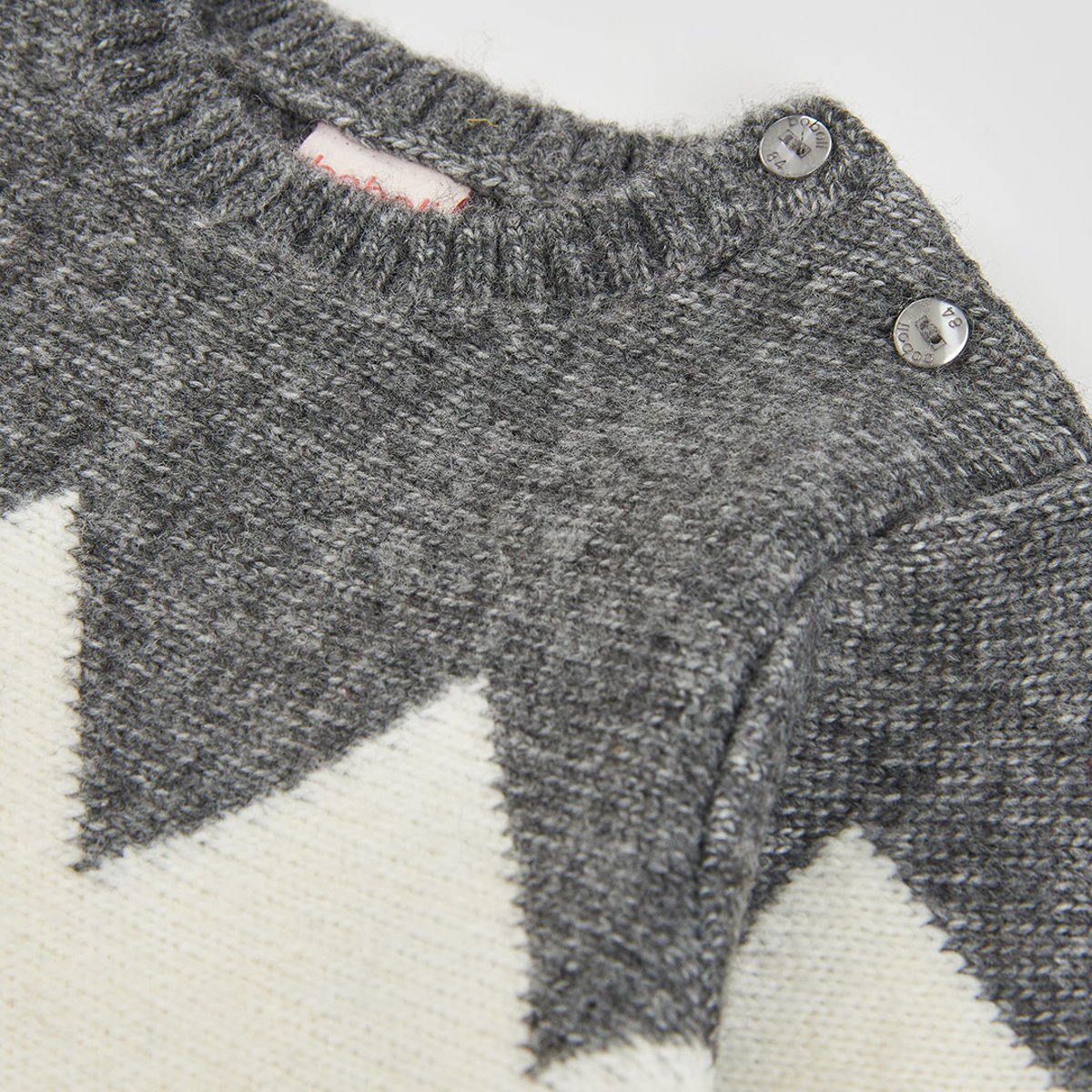 Pull garçon à imprimé géométrique zigzag marron, BOBOLI