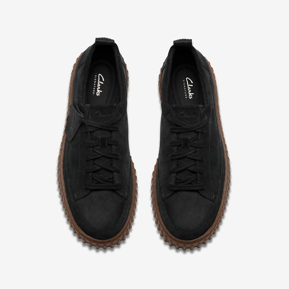 Chaussures en cuir nubuck Torhill Lace noir, CLARKS
