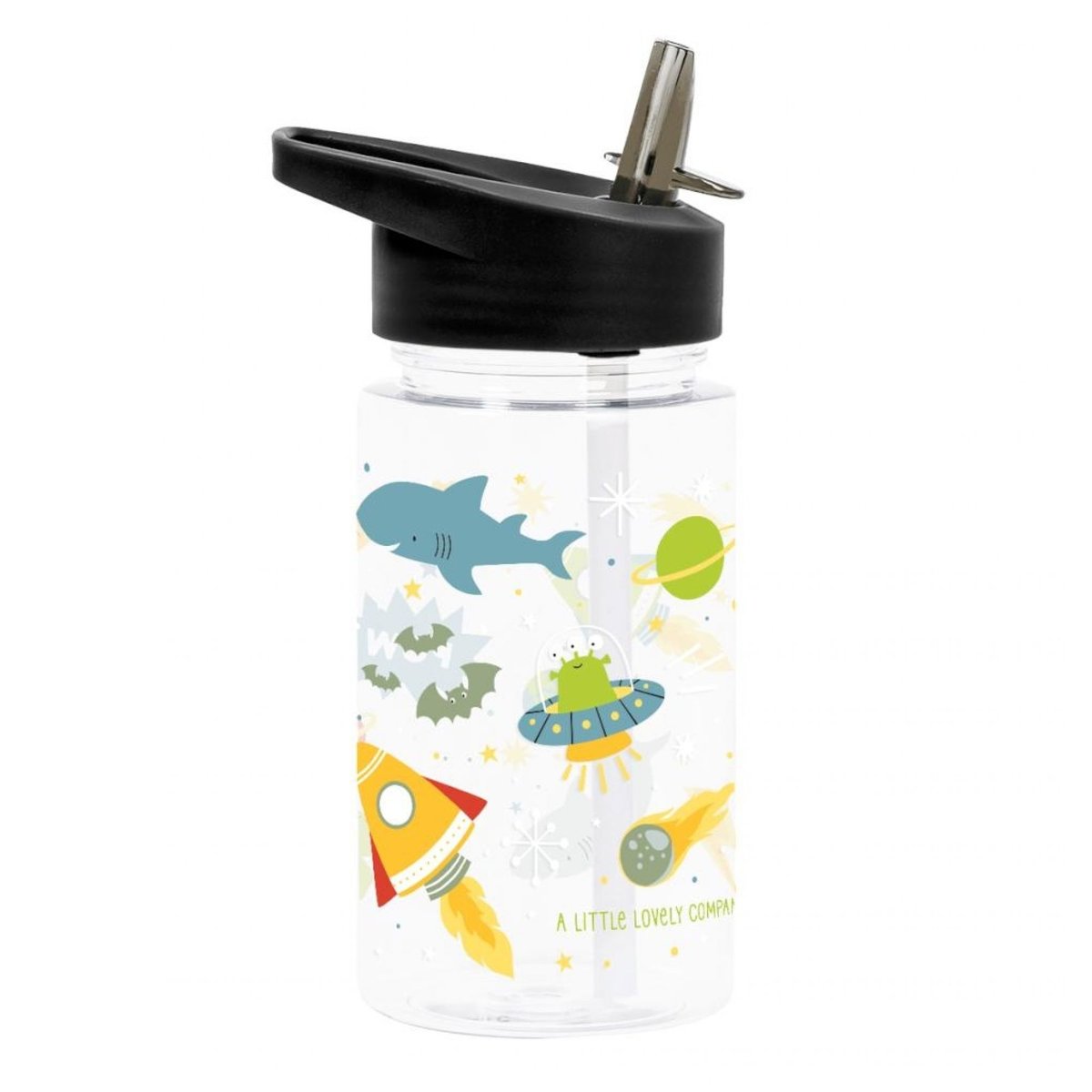 Gourde enfant 450 ml noir, A LITTLE LOVELY COMPANY