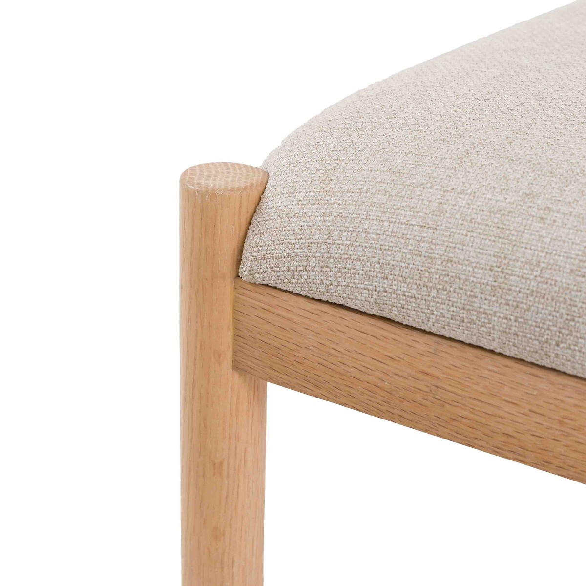 Set of 2 Ende Upholstered Bar Stools oak, ÉDITÉ