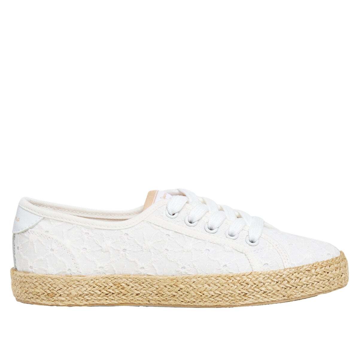 Baskets Classiques Avec Détails Brodés blanc cassé, PEPE JEANS