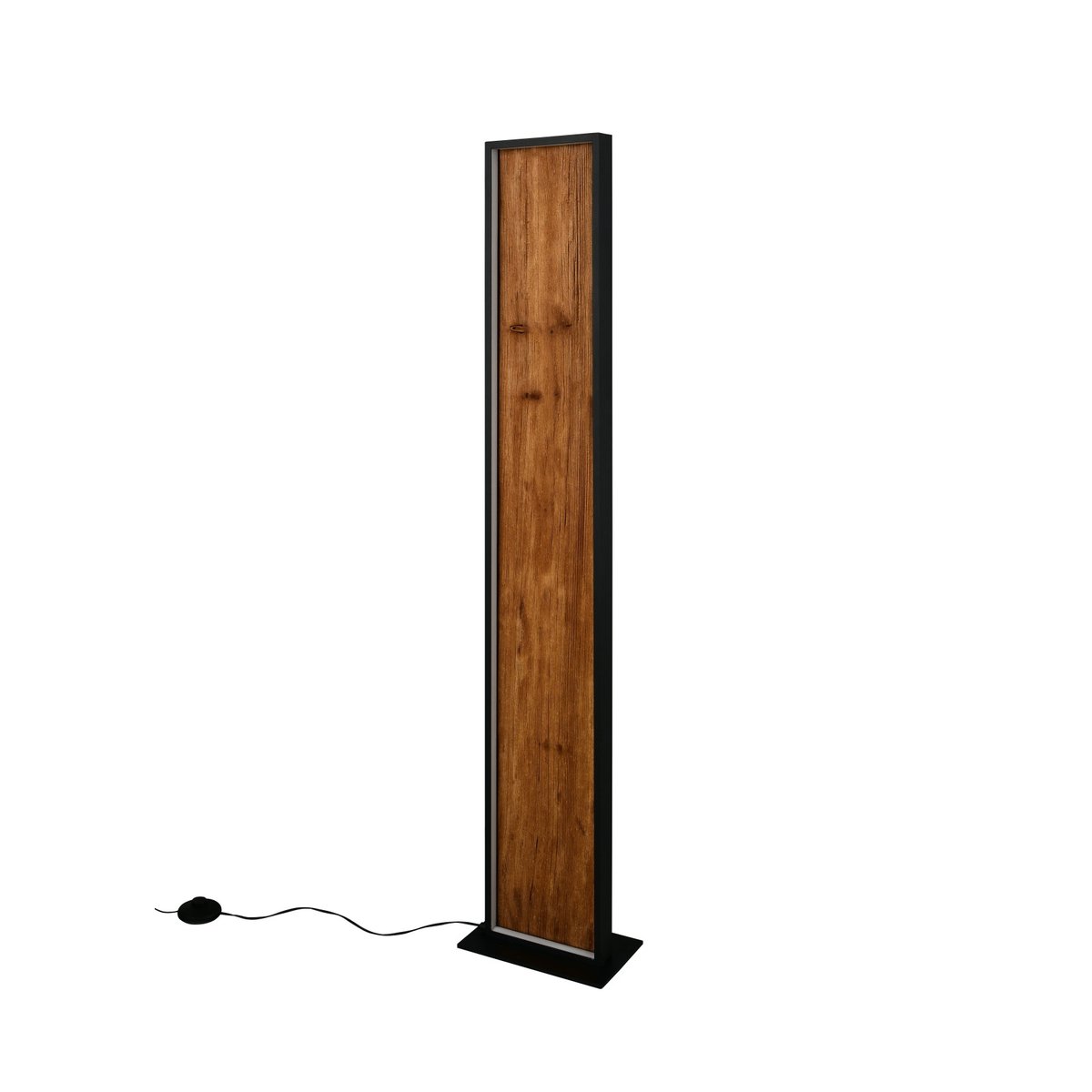 Lampadaire design en bois scandinave, KALEA marron, TRIO