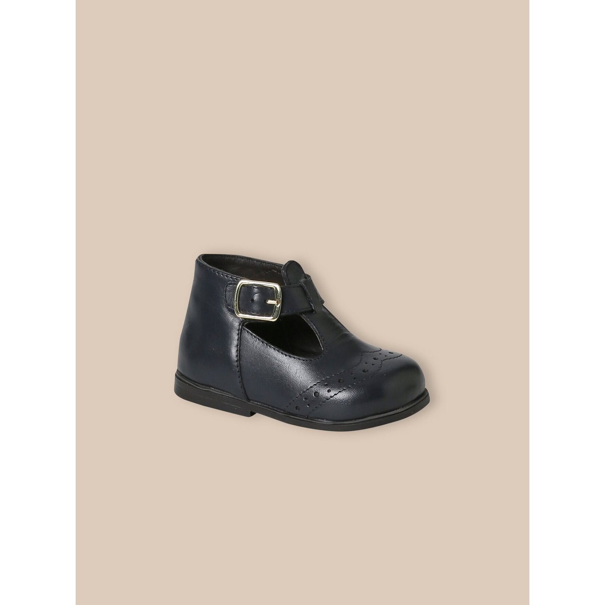Salomés en cuir marine, CYRILLUS