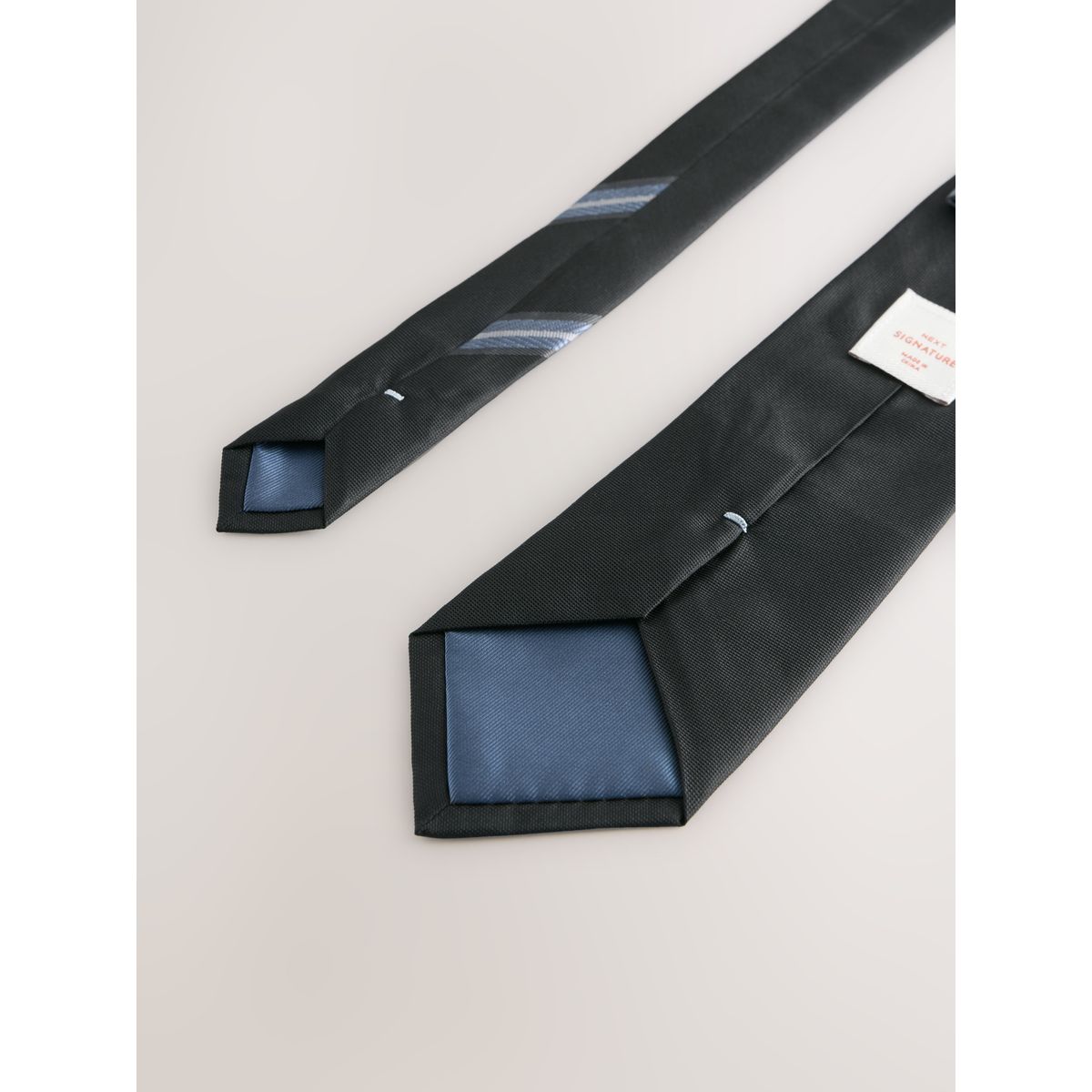 Cravate en soie signature noir, NEXT