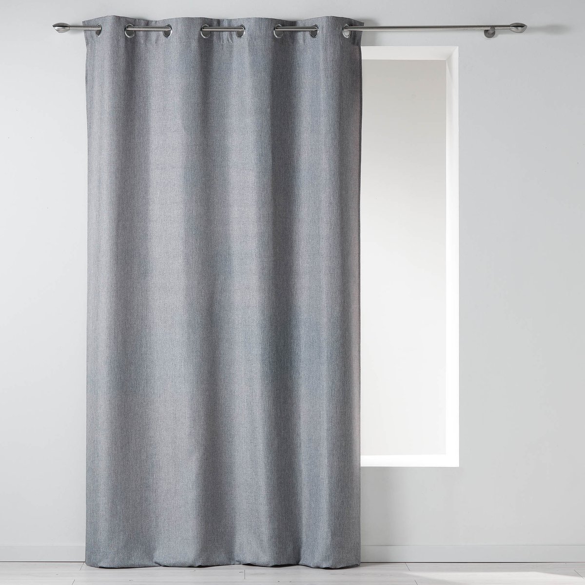 Rideau a oeillets Newtons 140x260cm Gris gris, gris anthracite, gris clair, EDEN