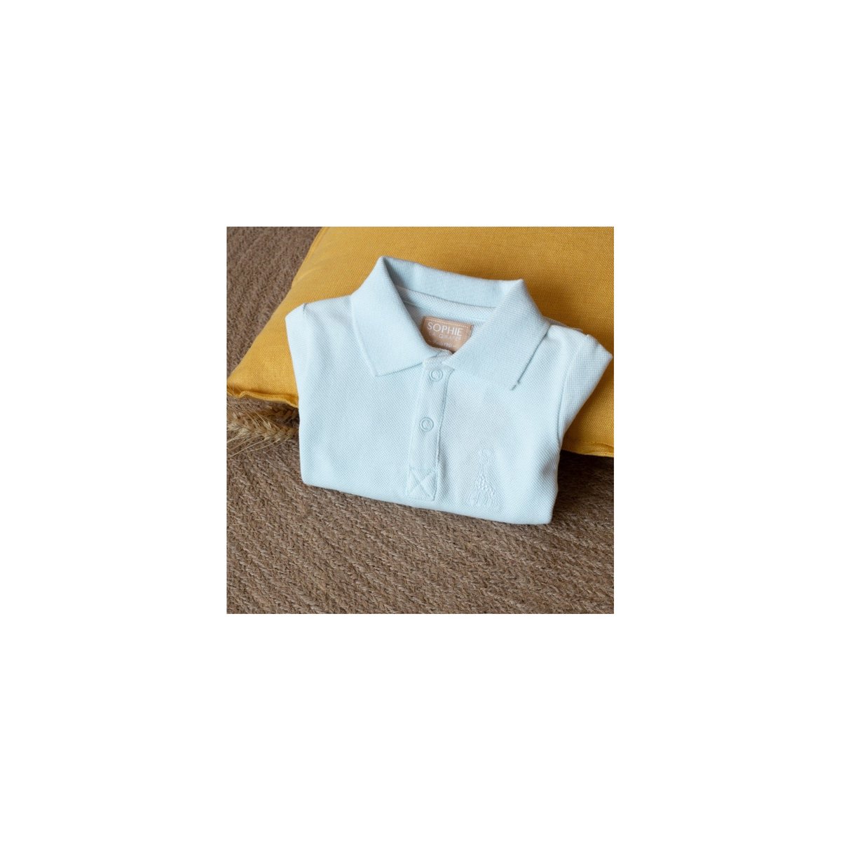 Combishort bébé en maille piquée azul, TROIS KILOS SEPT