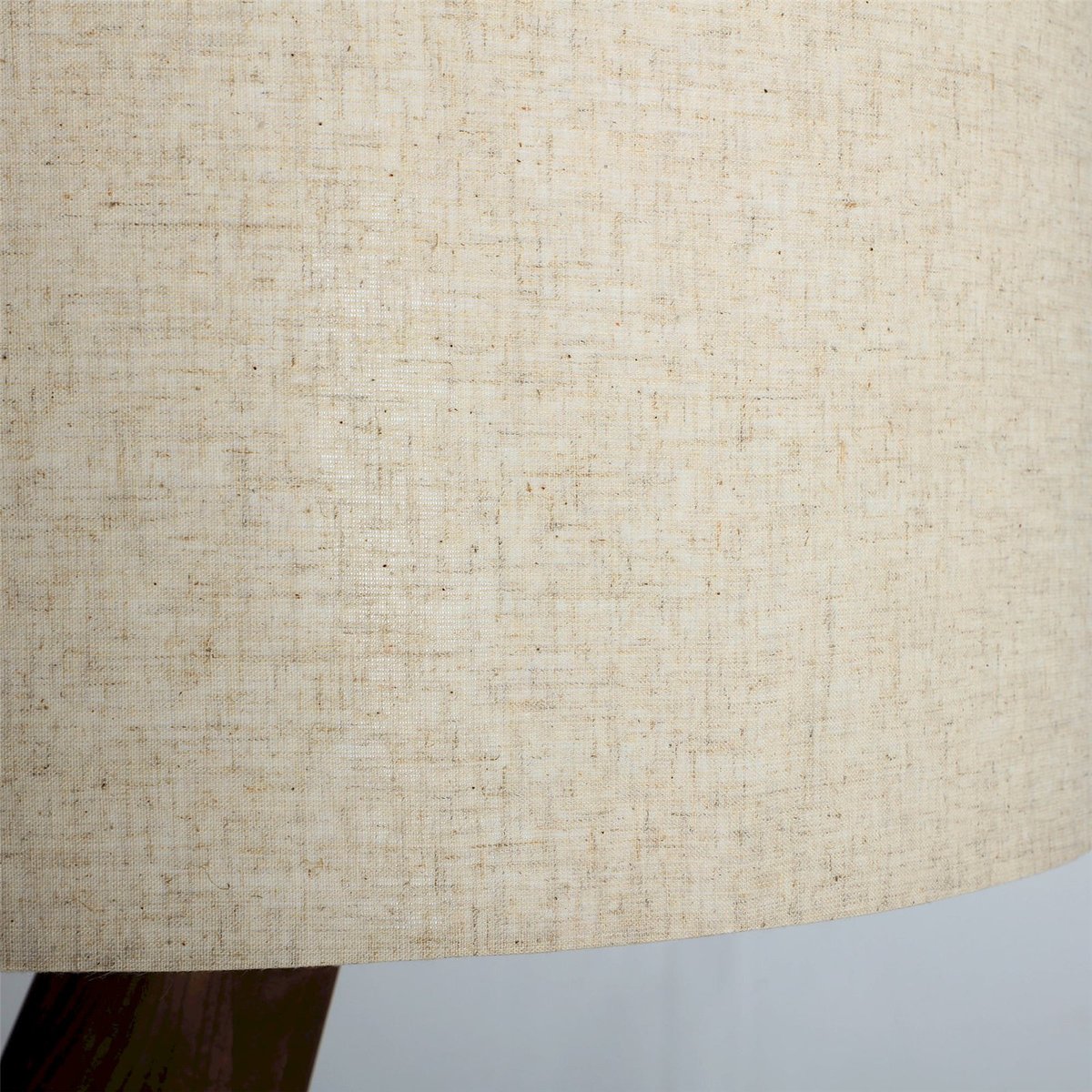 Lampadaire en bois de manguier et lin marron bois de manguier et lin crème, RECOLLECTION