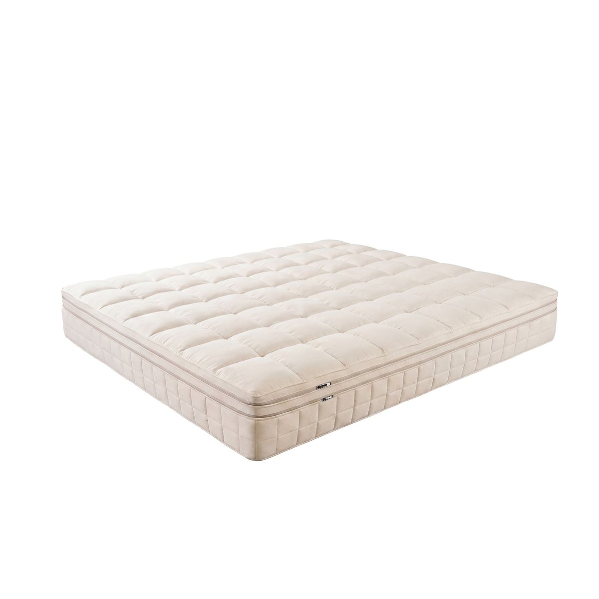 Matelas hybride en latex naturel avec mini ressorts ensachés beige, ANGEL CERDA