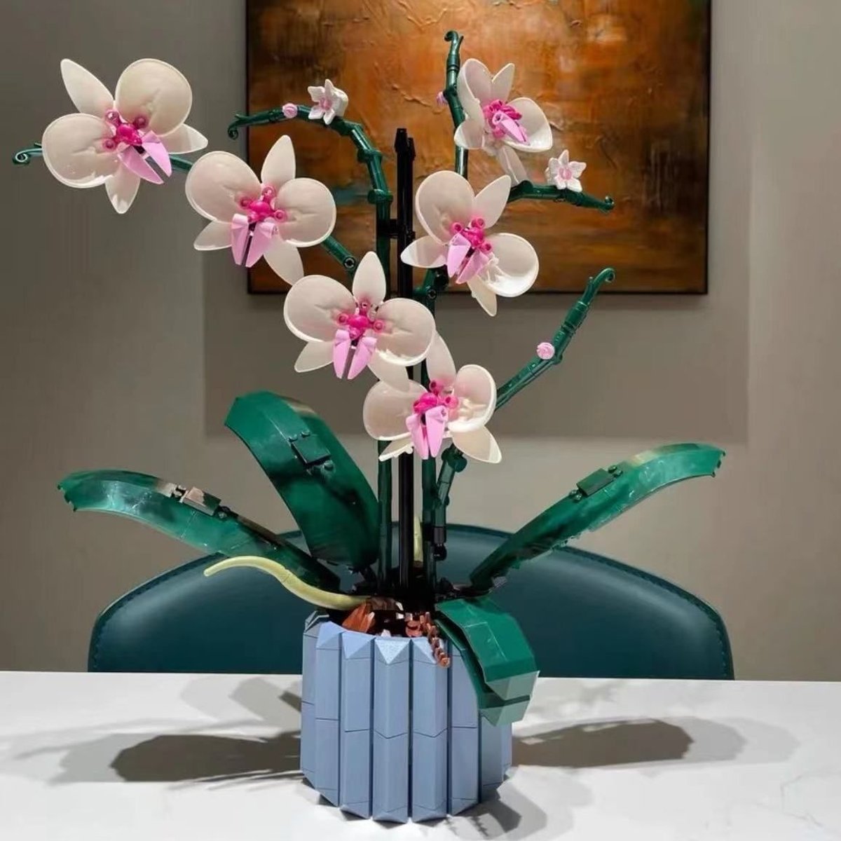 LEGO Botanicals - LEGO Creator - L'orchidée - 10311 blanc, rose, bleu, marron, LEGO