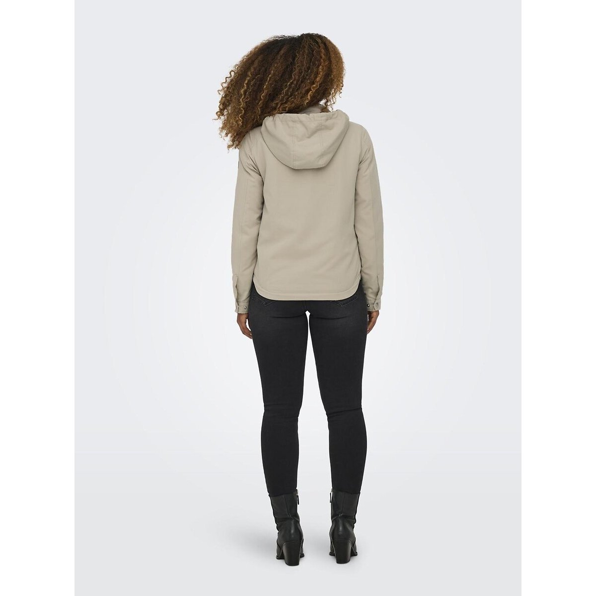 Parka à capuche taupe clair, ONLY
