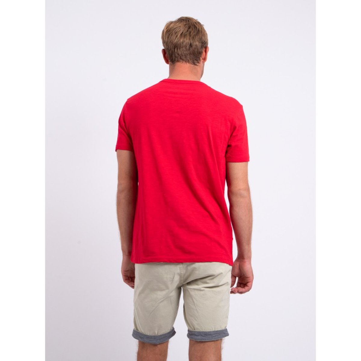 T-shirt Manches Courtes Col Rond Pur Coton Notelox rouge, RITCHIE