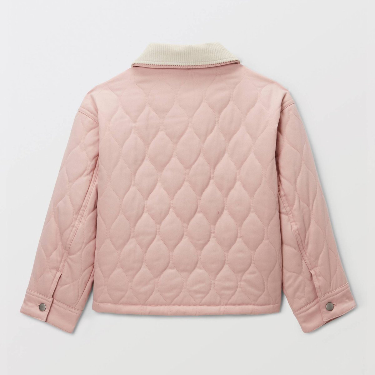 Veste matelassée en coton et col velours bouquet, MONOPRIX