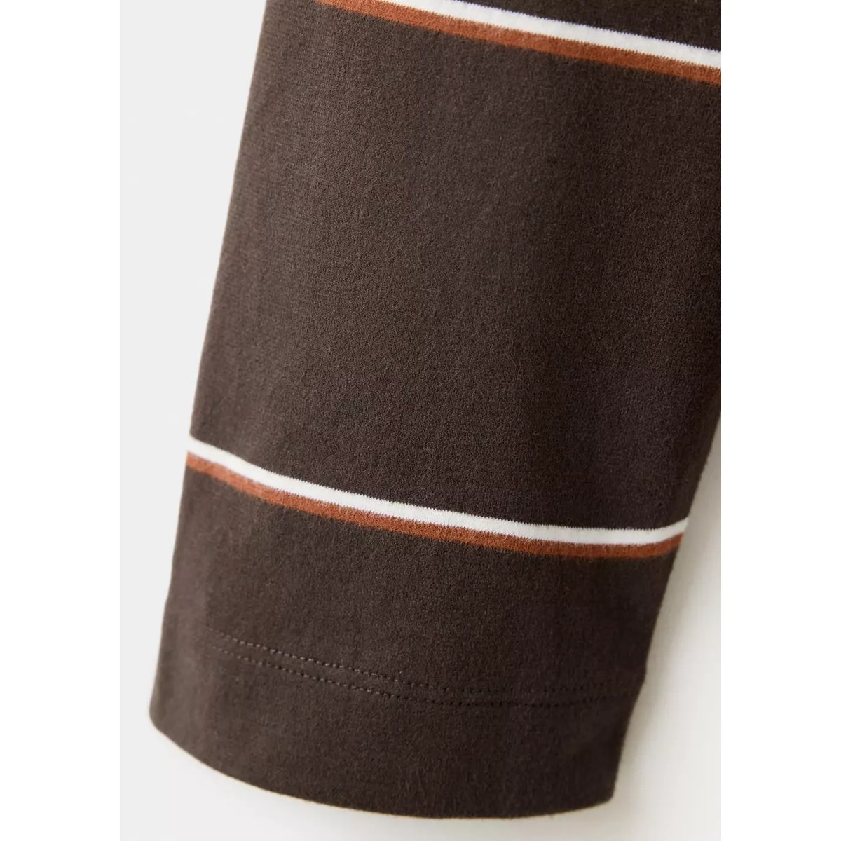 Polo 100 % coton rayures café, MANGO MAN