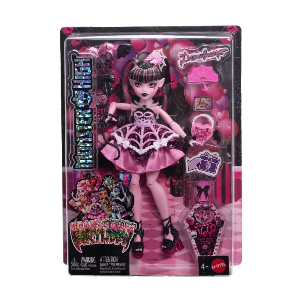 Monster High Poupée Mannequin Draculaura Anniversaire multicolore, MATTEL