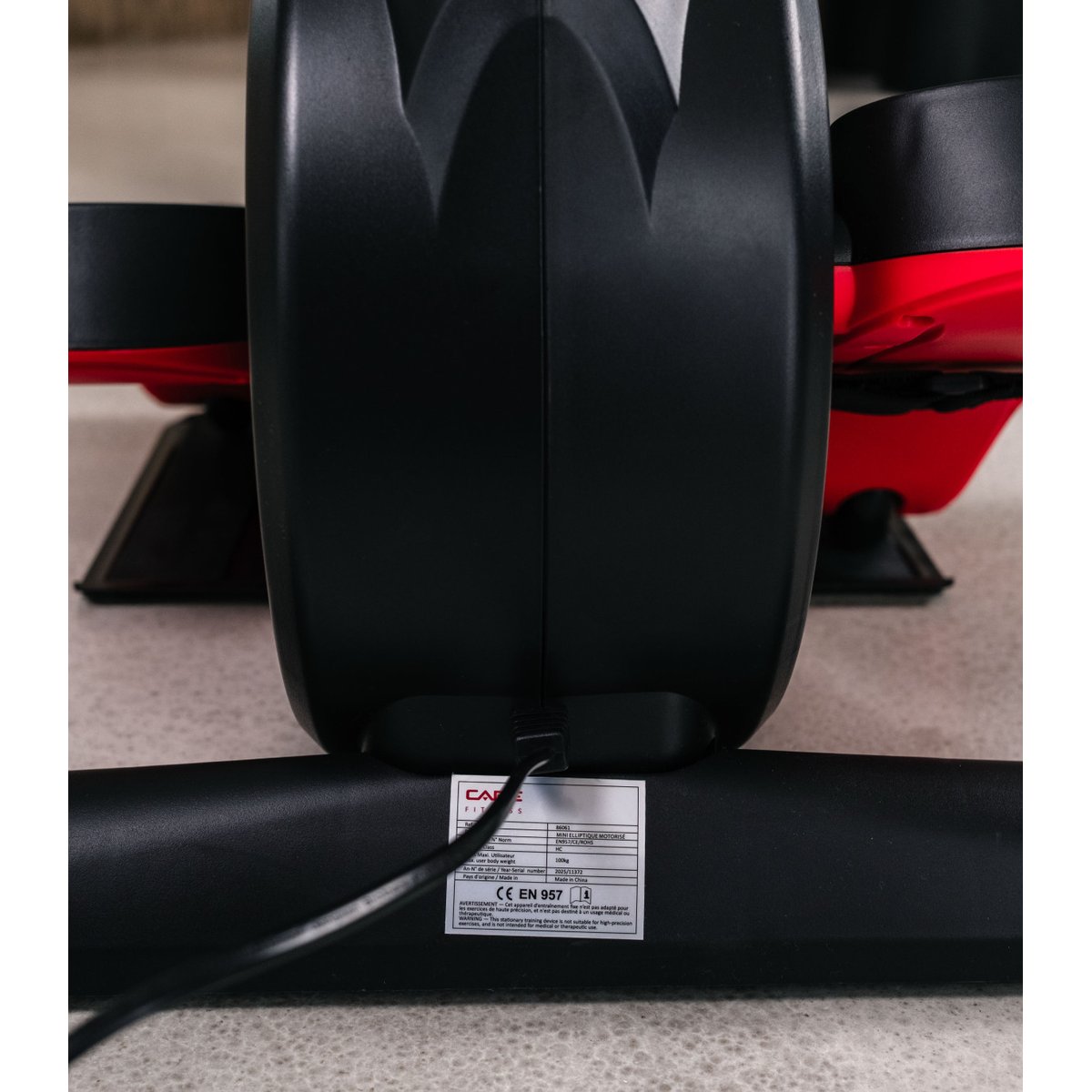 Mini elliptique ELLIPTER - CARE - Motorisé rouge, CARE FITNESS