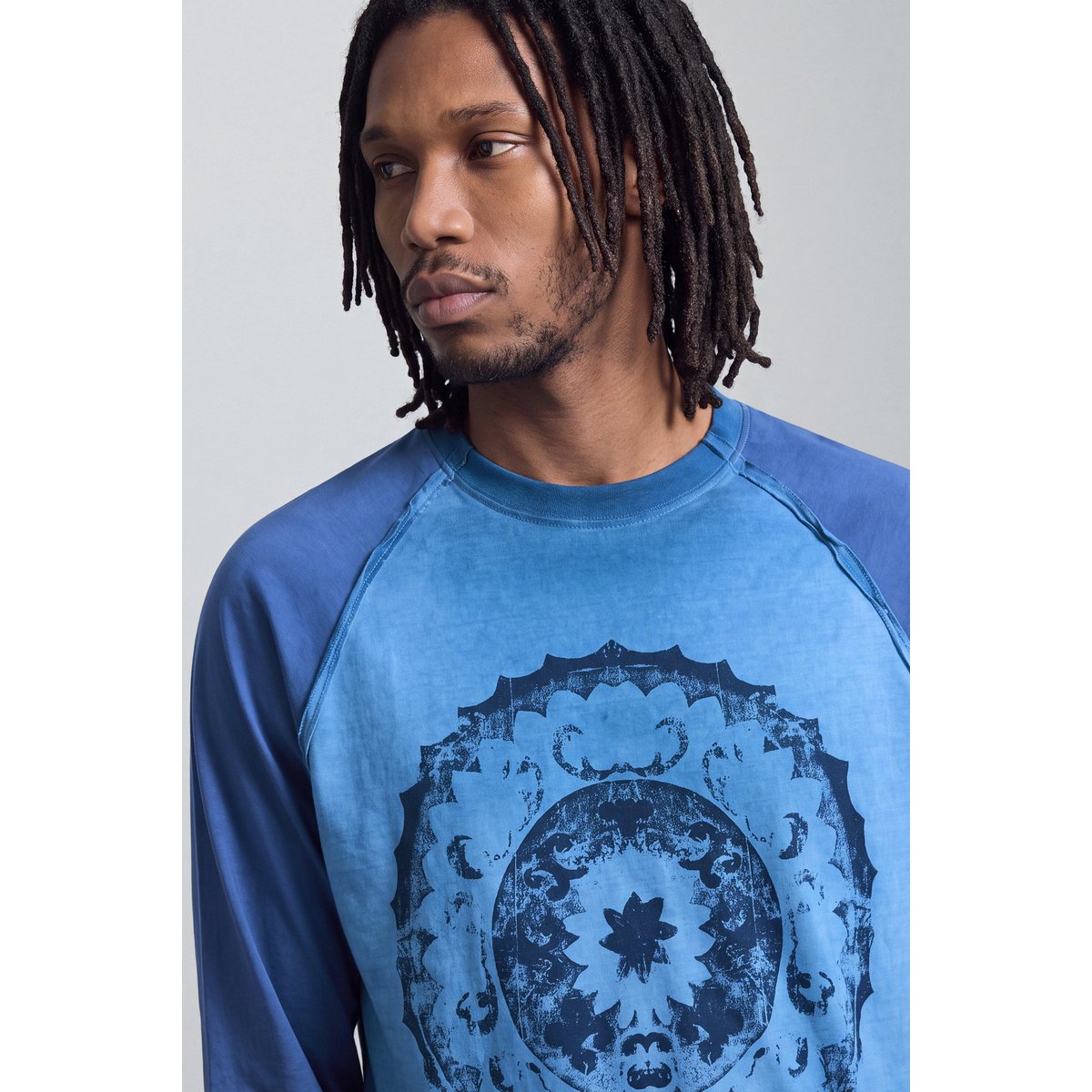 T-shirt à manches longues dégradé bleu, DESIGUAL