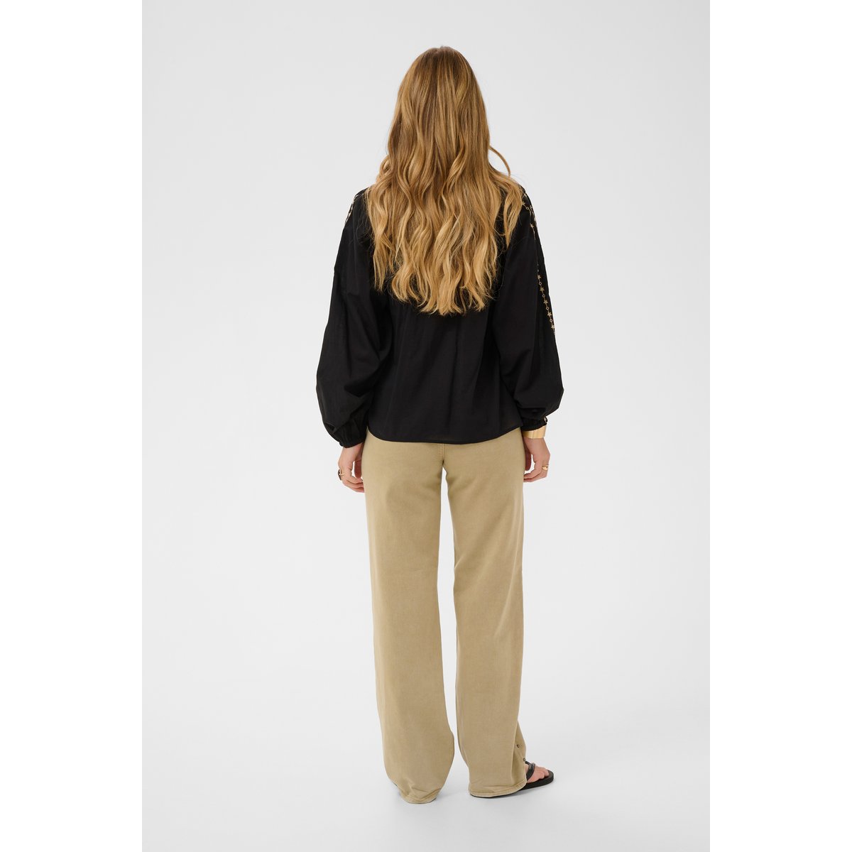 Blouse à manches longues noir pitch black, CREAM