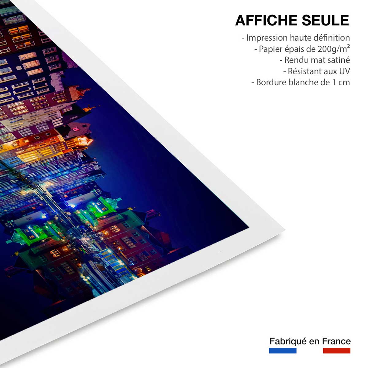 Affiche Fenêtre d'Amsterdam affiche seule, HEXOA