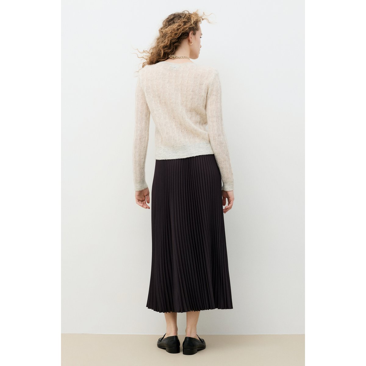 Jupe longue fluide JOELLA marron foncé, CAROLL