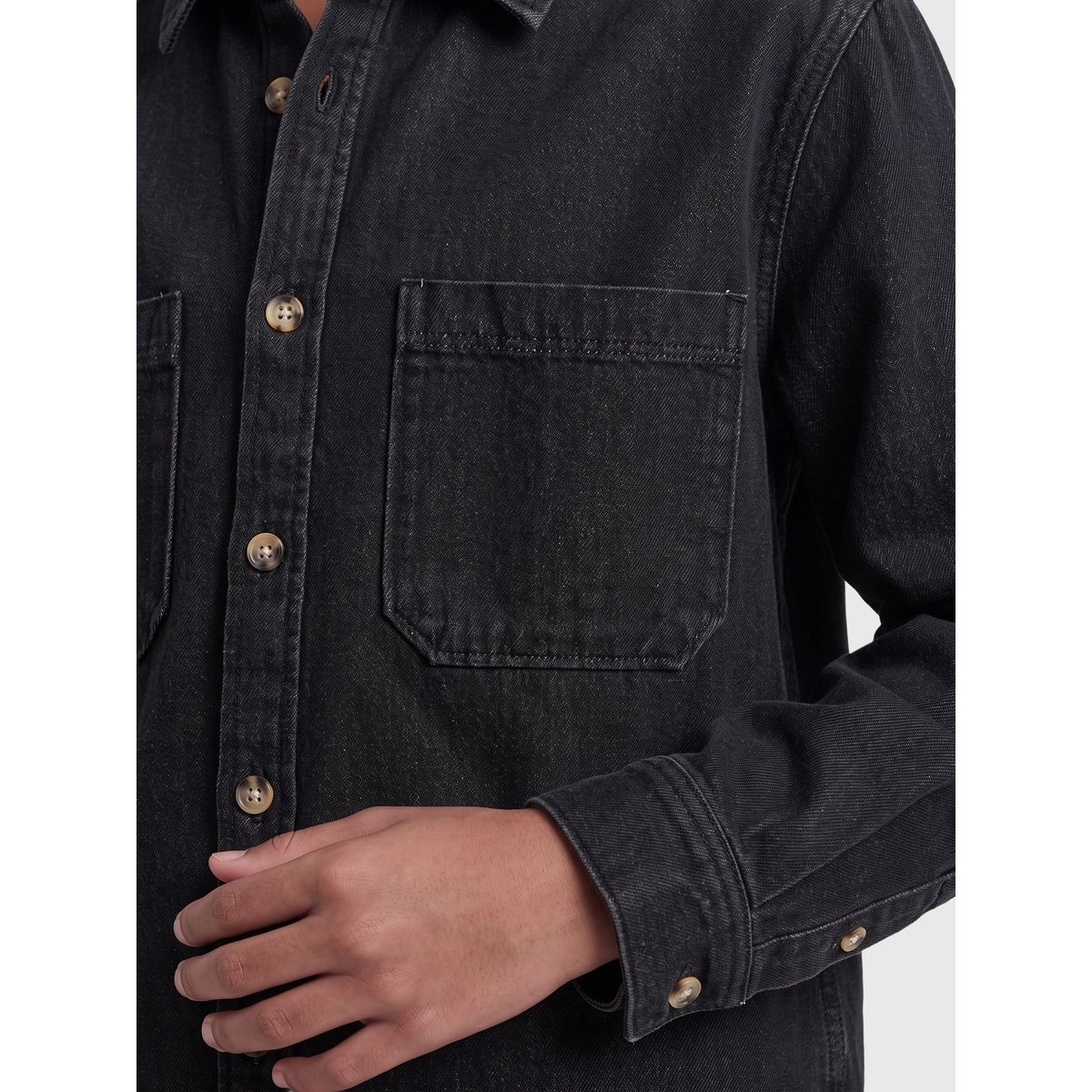 Chemise En Denim black 1, ONLY & SONS JUNIOR
