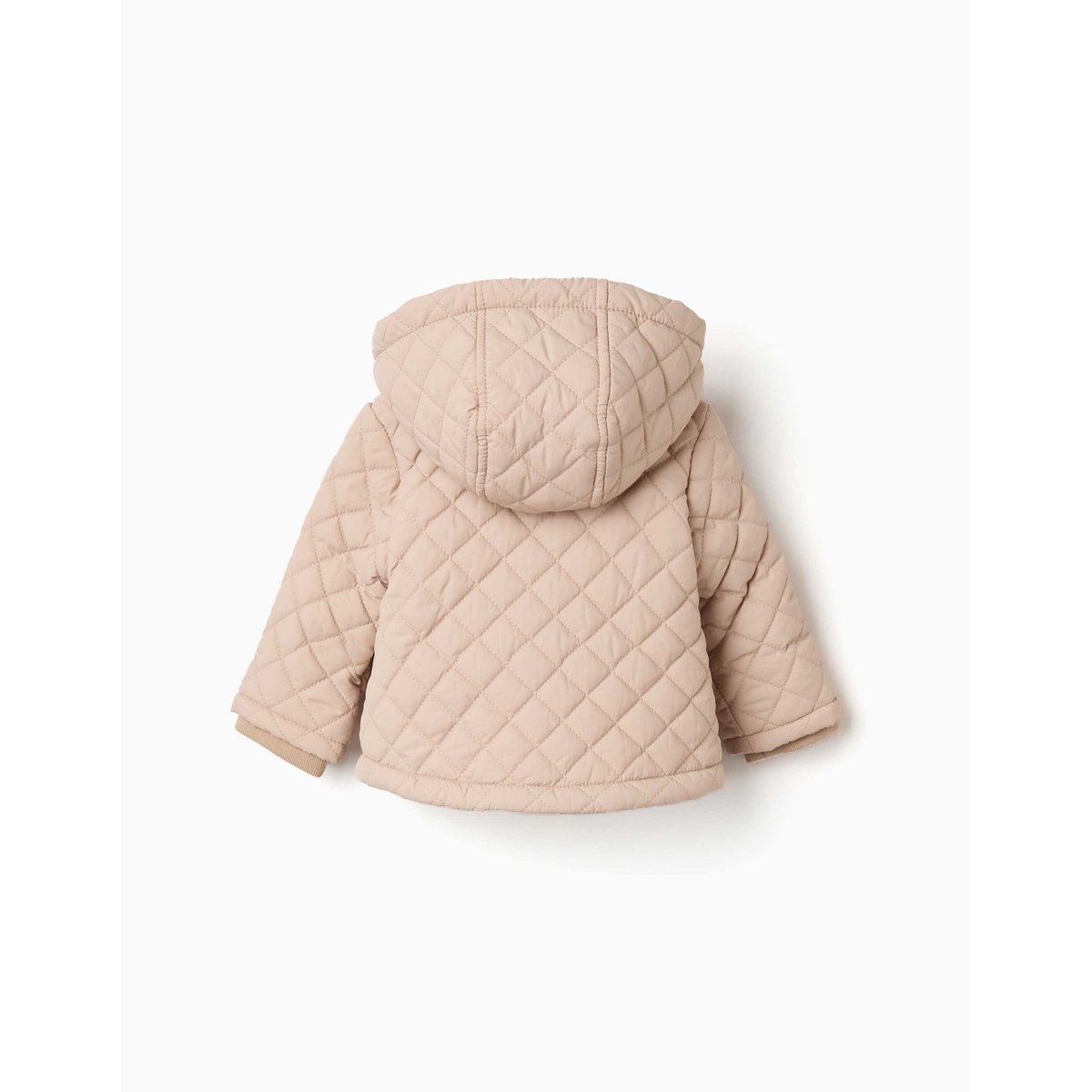 Veste matelassée à capuche et doublure en polaire beige clair, ZIPPY