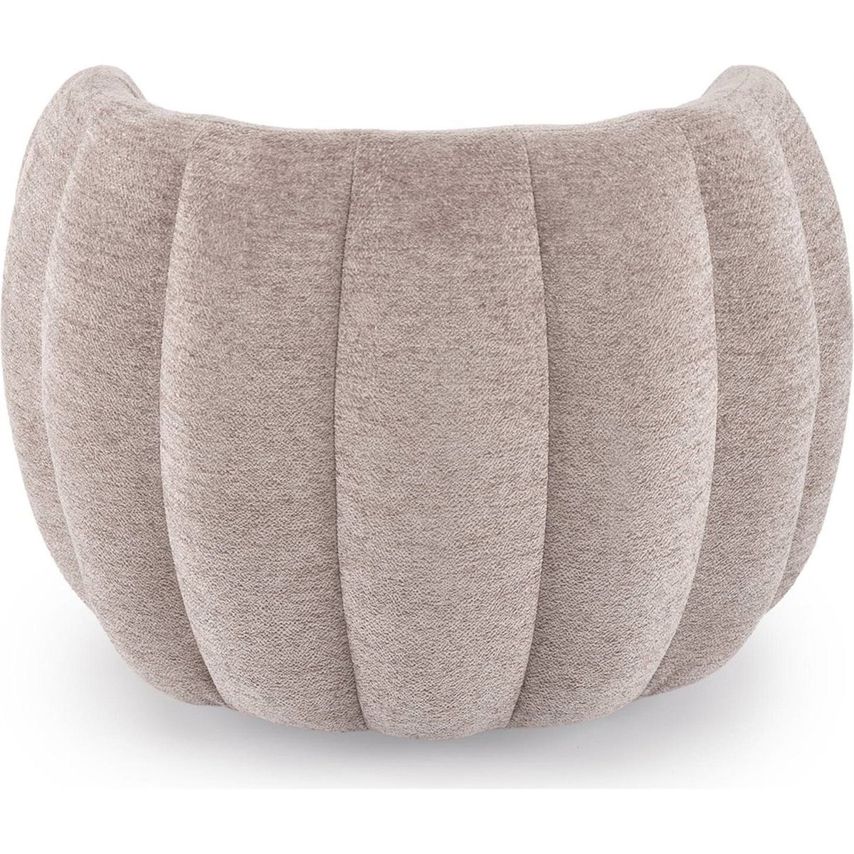Fauteuil pivotant collection FRASER en chenille beige, RECOLLECTION