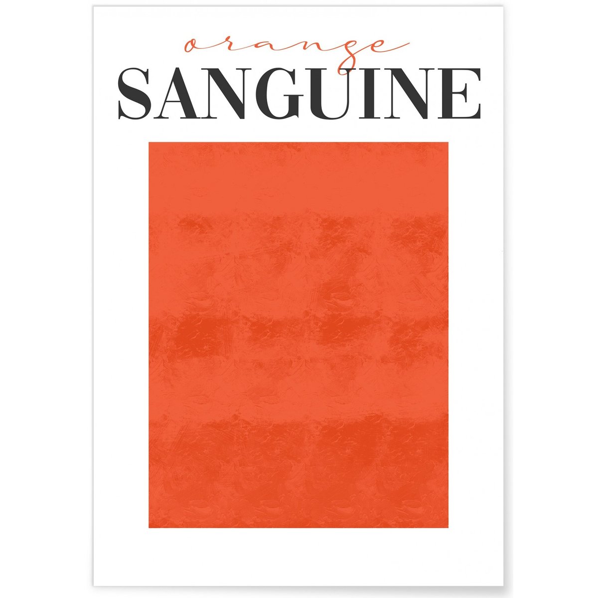 Affiche Orange Sanguine blanc, L'AFFICHERIE