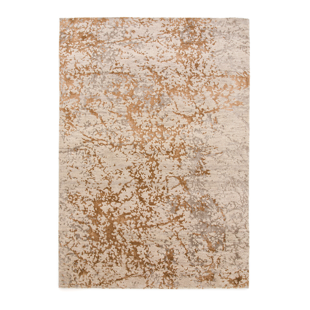 Teppich Cryosol, Wolle und Tencel™, handgeknüpft beige/grau/bronze, AM.PM