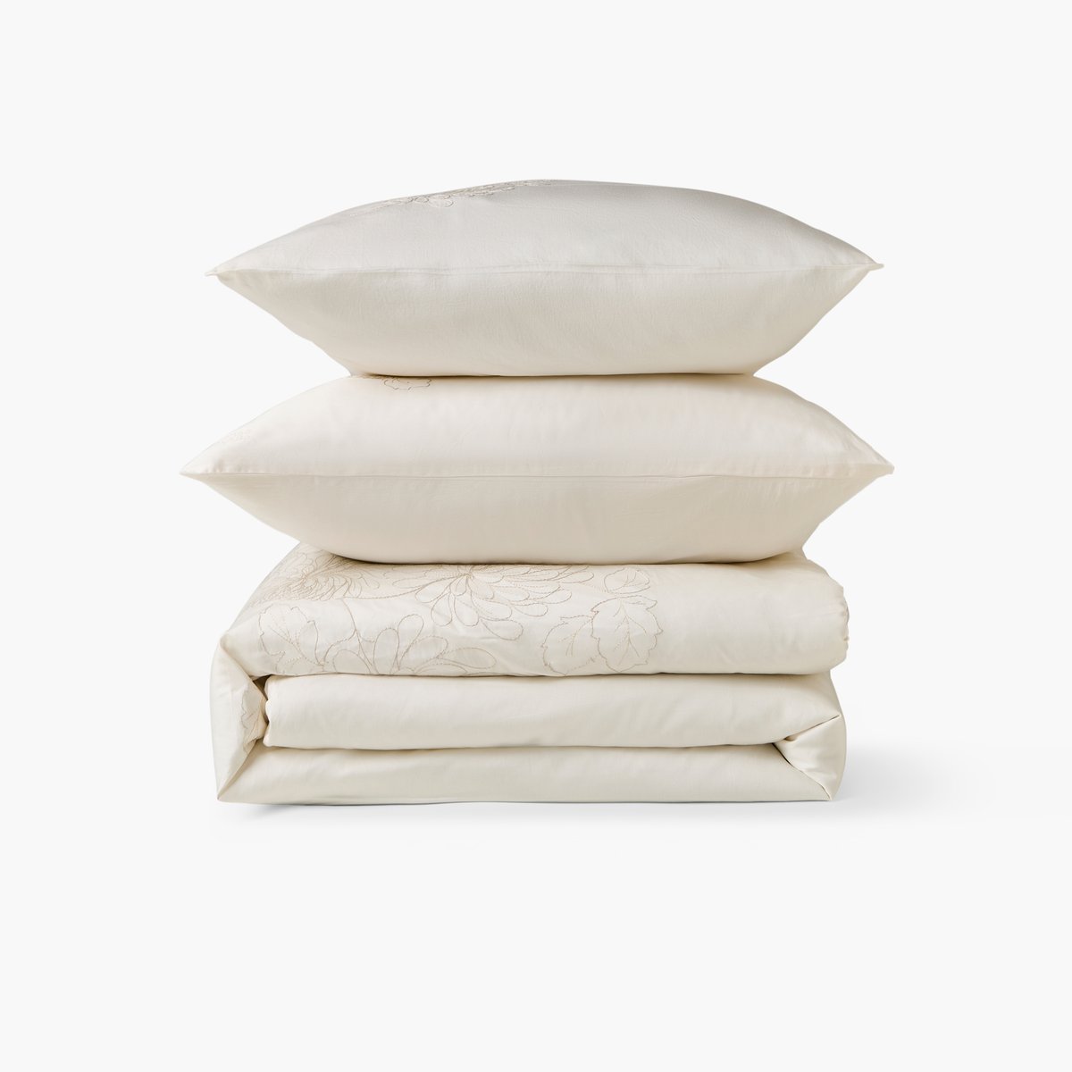 Drap housse satin de coton OPALYS imprimé, CARRE BLANC