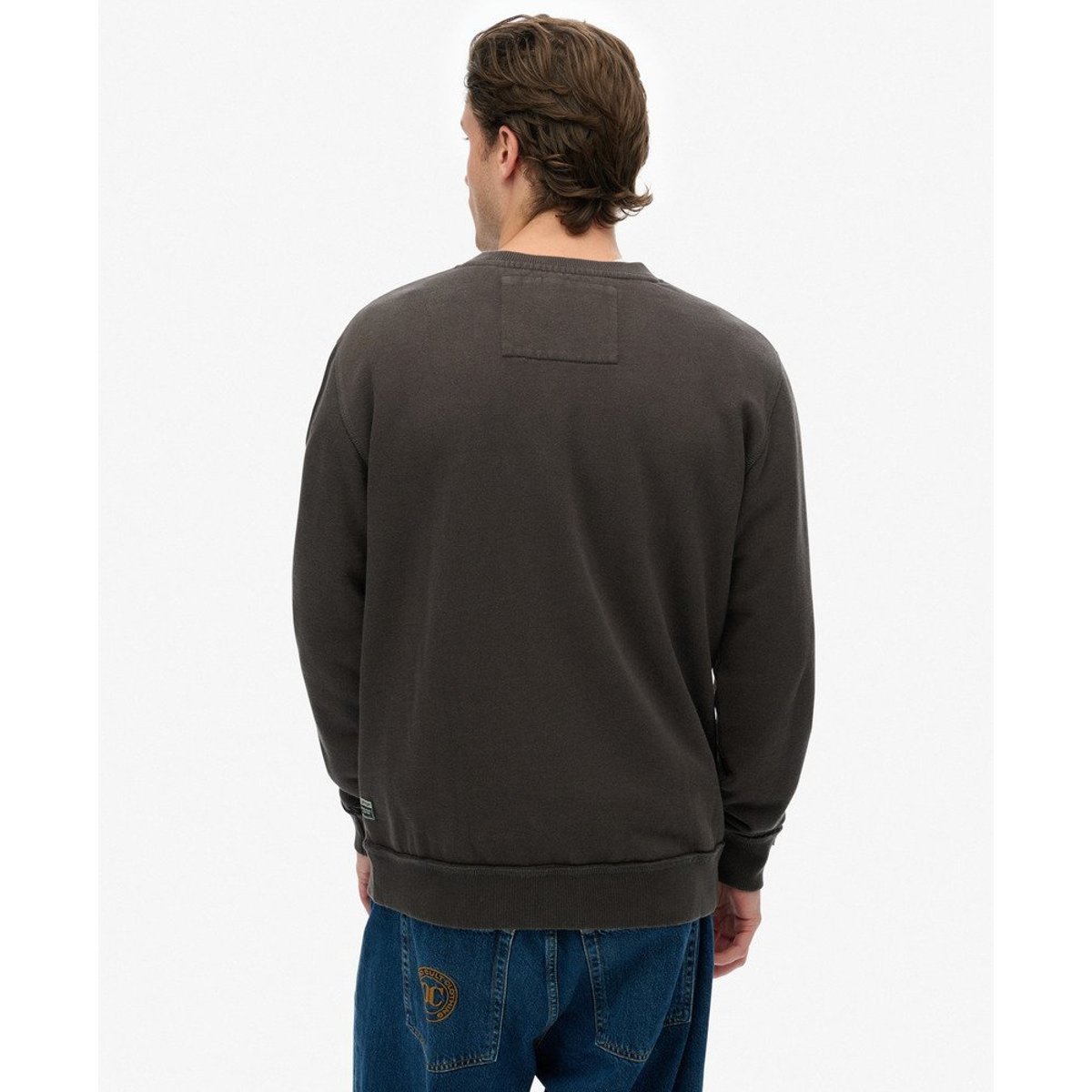 Sweatshirt Vintage Athletic Tonal Col Rond noir délavé, SUPERDRY