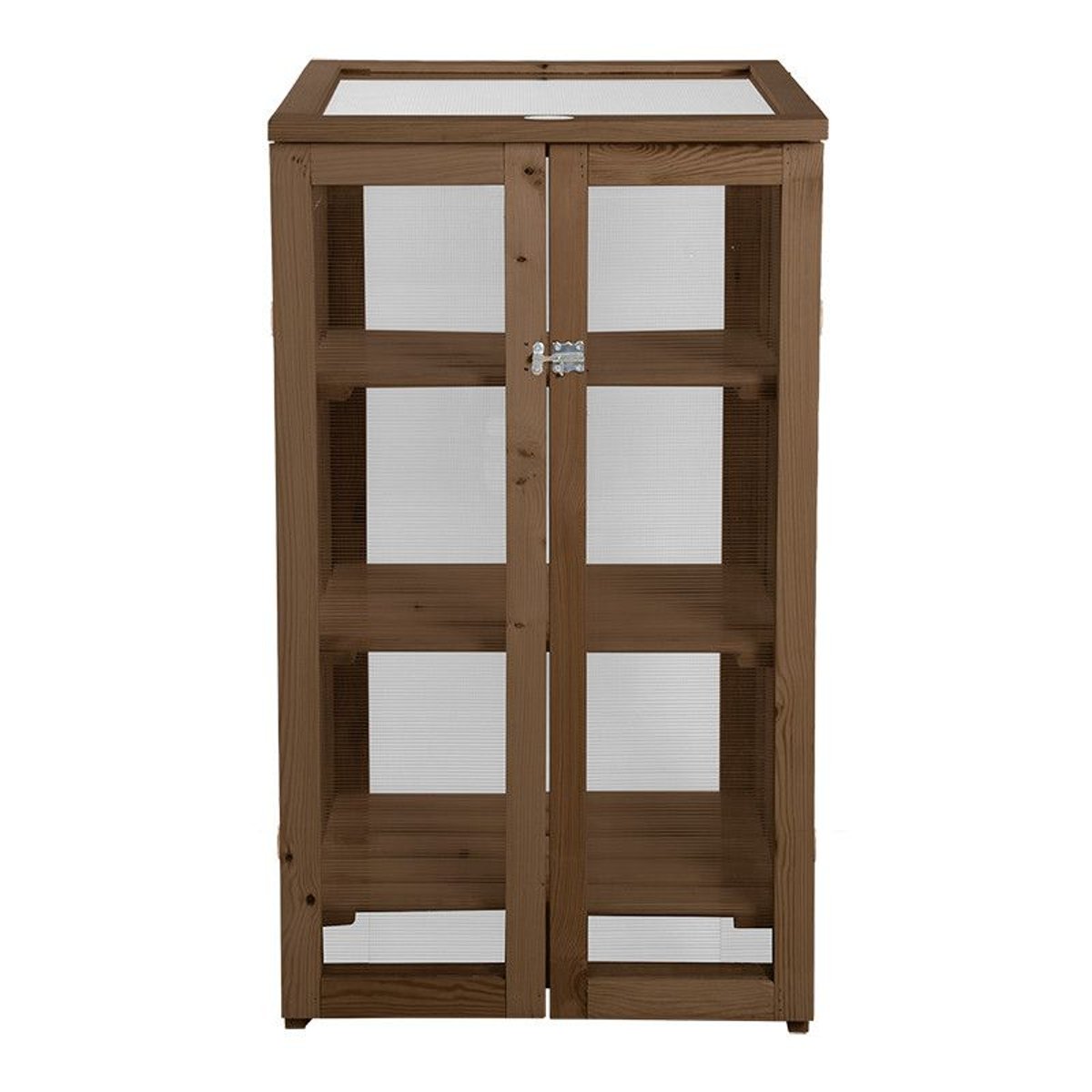 Serre de jardin Bois et polycarbonate 125cm couleur unique, ESSCHERT DESIGN