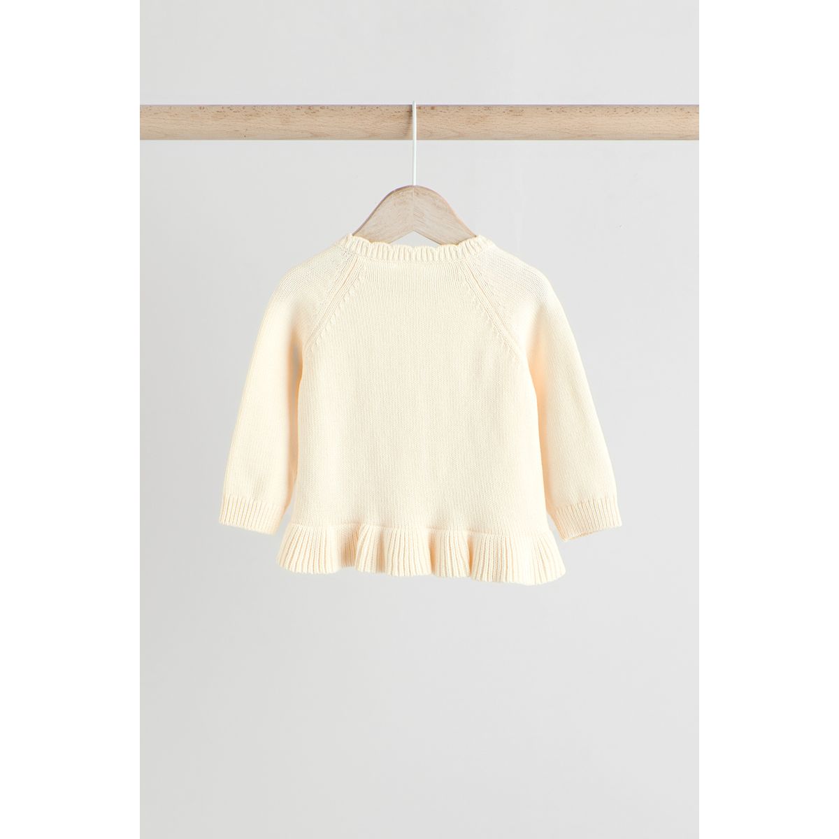 Cardigan à volants et nœud bébé, 2 pièces blanc, NEXT