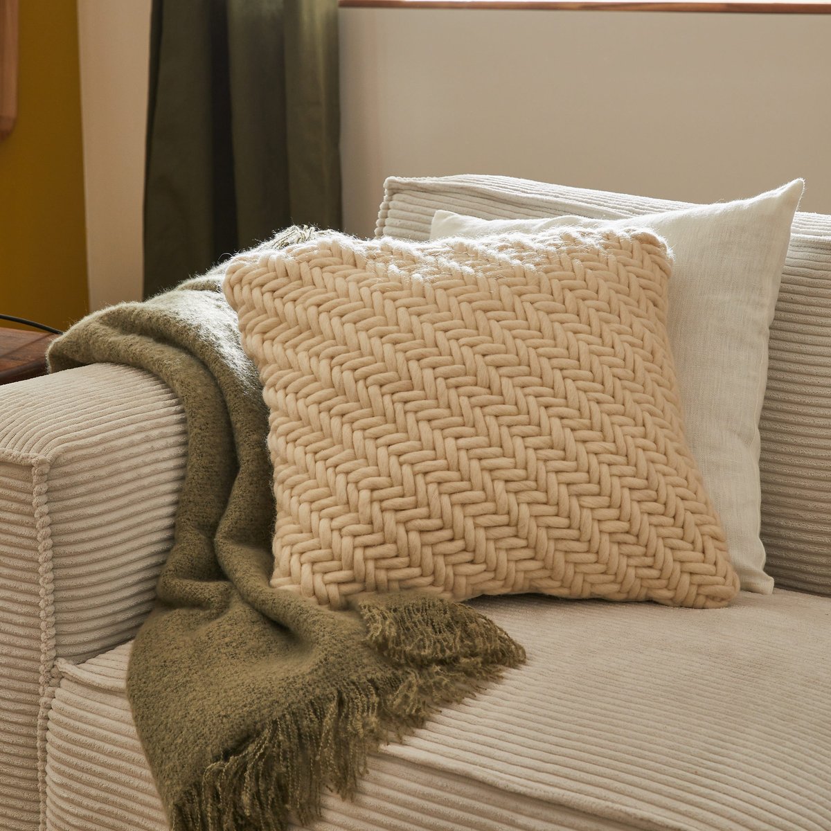 Coussin en laine, INSPIRE blanc, INSPIRE
