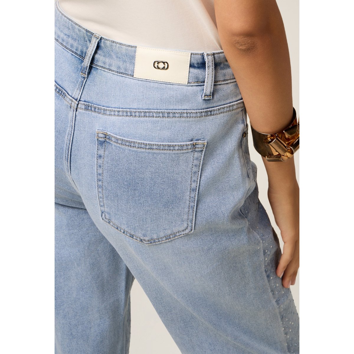 Jean regular avec micro-cristaux light - blue, OLTRE