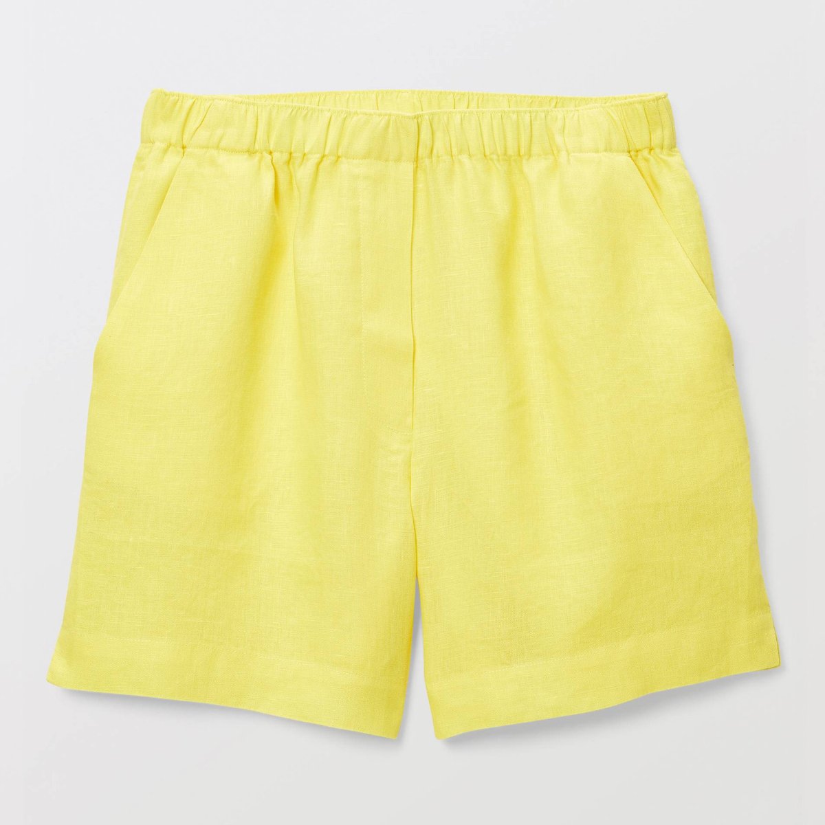 Short en lin renoncule, MONOPRIX