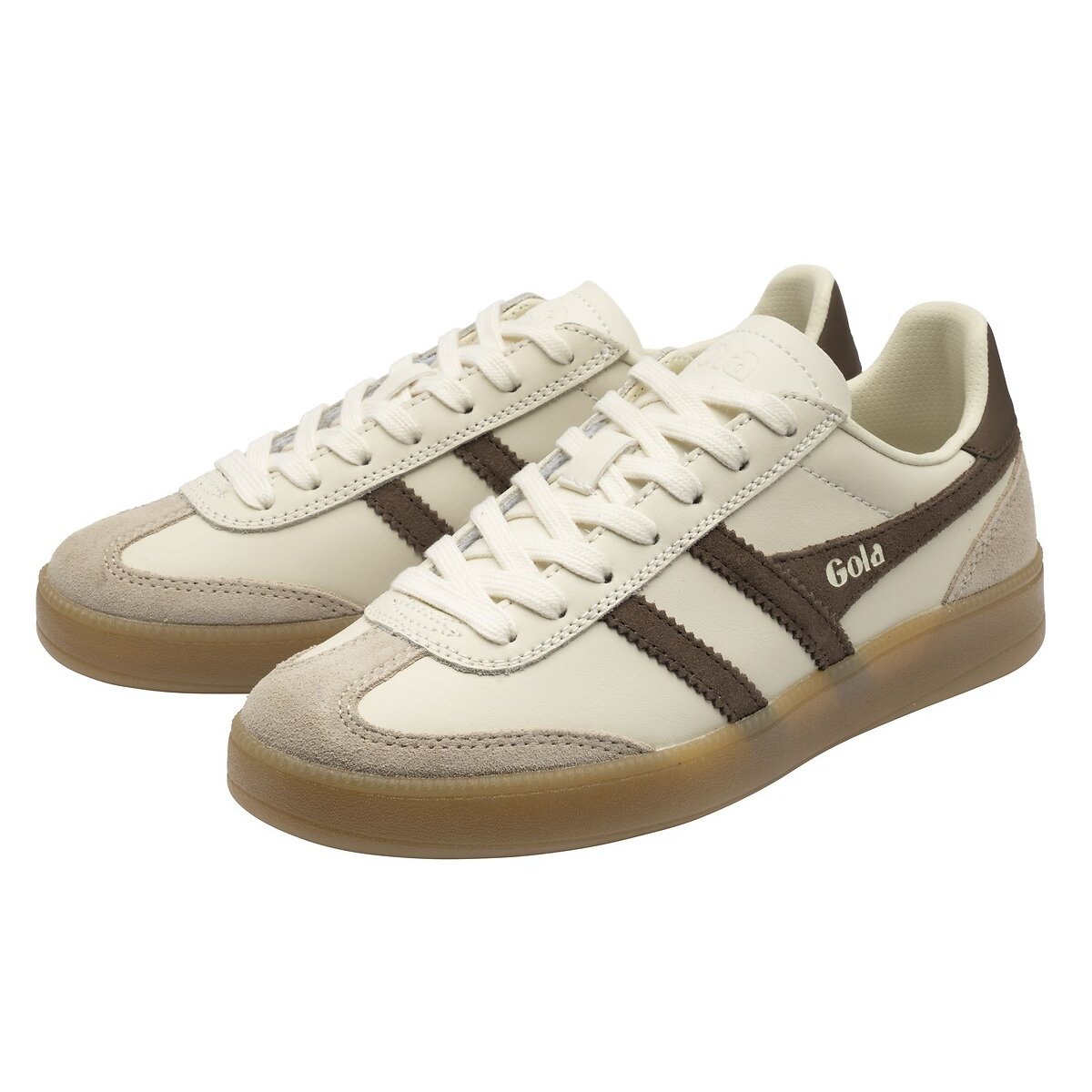 Baskets en cuir, VIPER LEATHER blanc/marron, GOLA