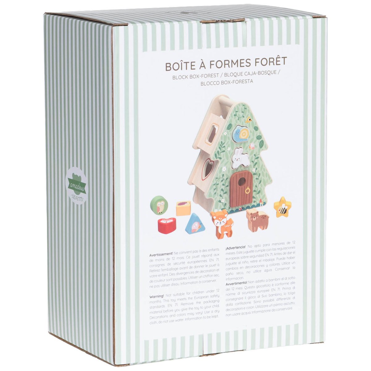 Boîte à formes forêt vert, AMADEUS LES PETITS