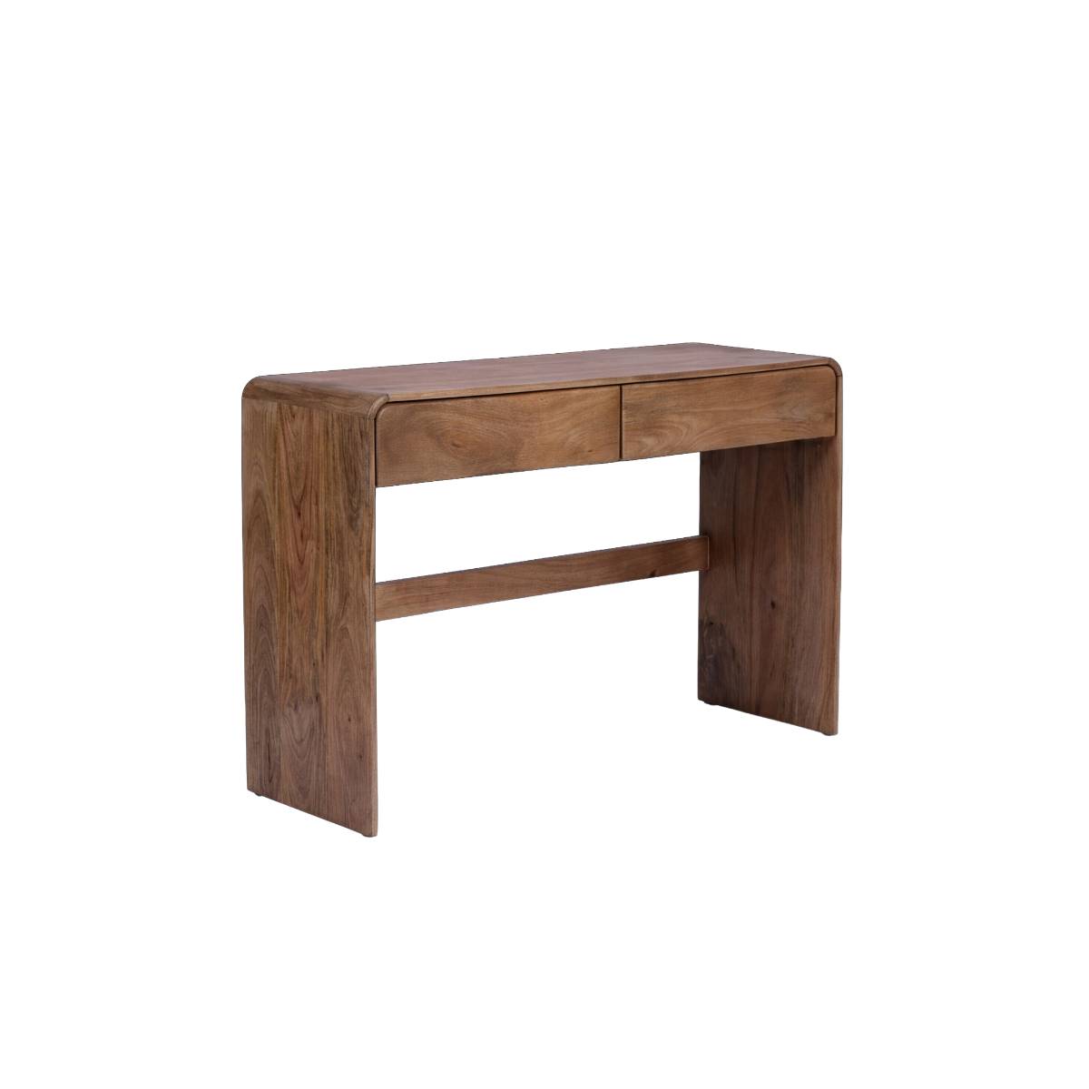 Bureau en bois de manguier VIRELYA bois clair, MADE IN MEUBLES