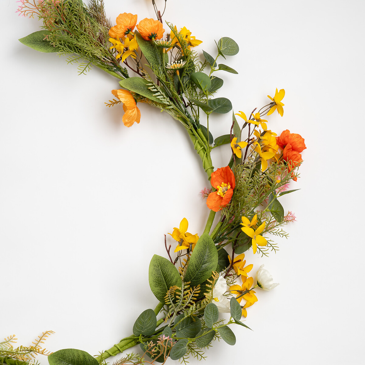 150cm Rustic Forsythia & Poppy Garland yellow, SO'HOME