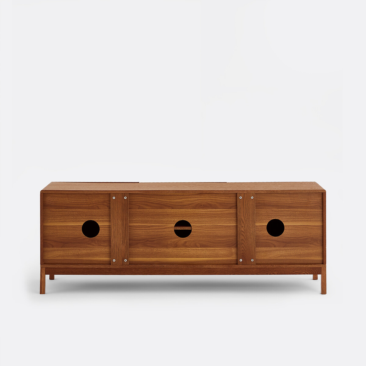 TV-meubel met 3 deuren 160 cm NEOTTIE notenhout tint, LA REDOUTE INTERIEURS