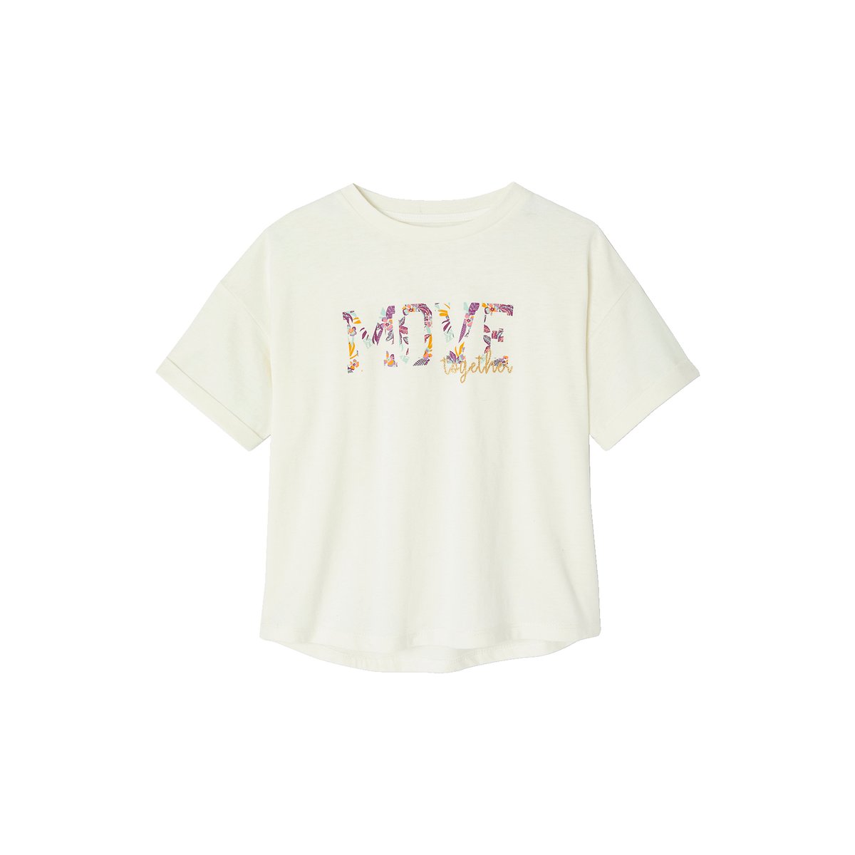 Ensemble sport tee-shirt + cycliste irisé lilas, VERTBAUDET