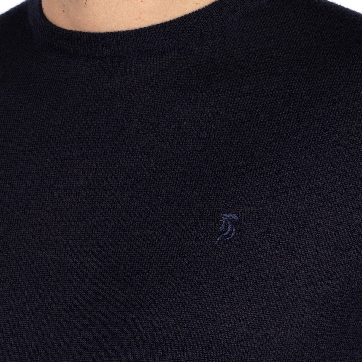 Pull col rond navy, SHILTON
