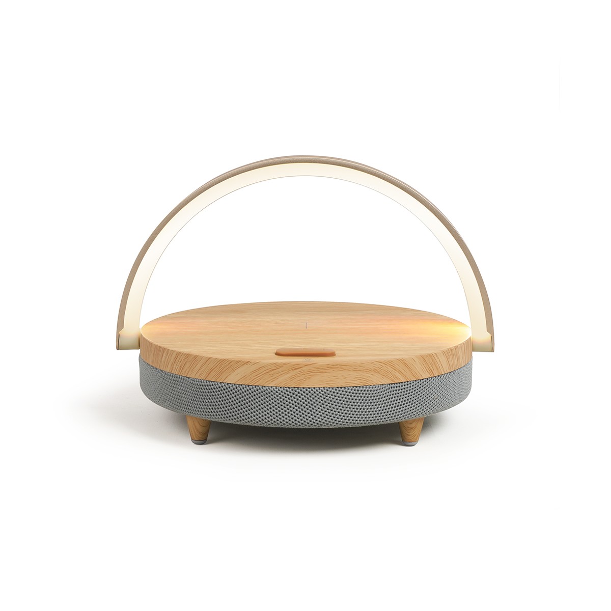 Enceinte LED chargeur induction fast charge beige, LIVOO