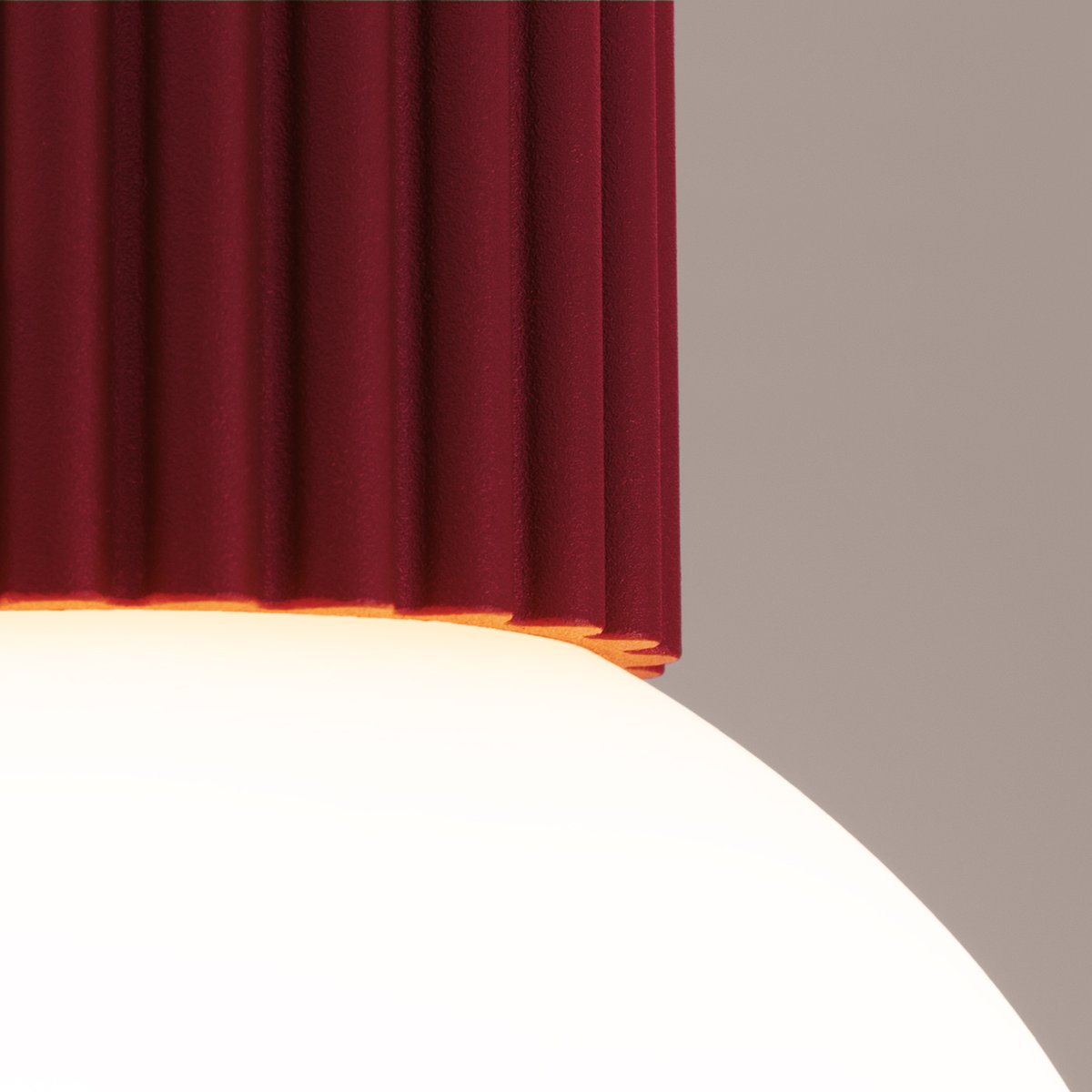 Plafonnier Aluminium Bourgogne G9 1 Halo rouge, EDEN