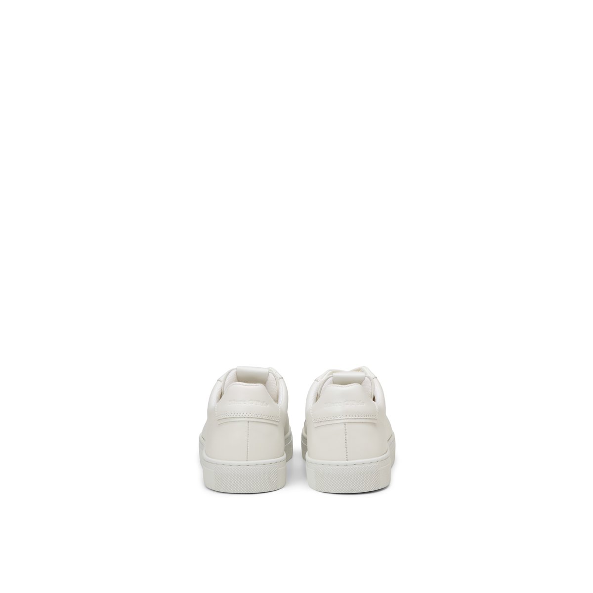 Baskets à semelles cuvette Modèle Agar en cuir de bœuf nappa noble blanc, MARC O'POLO