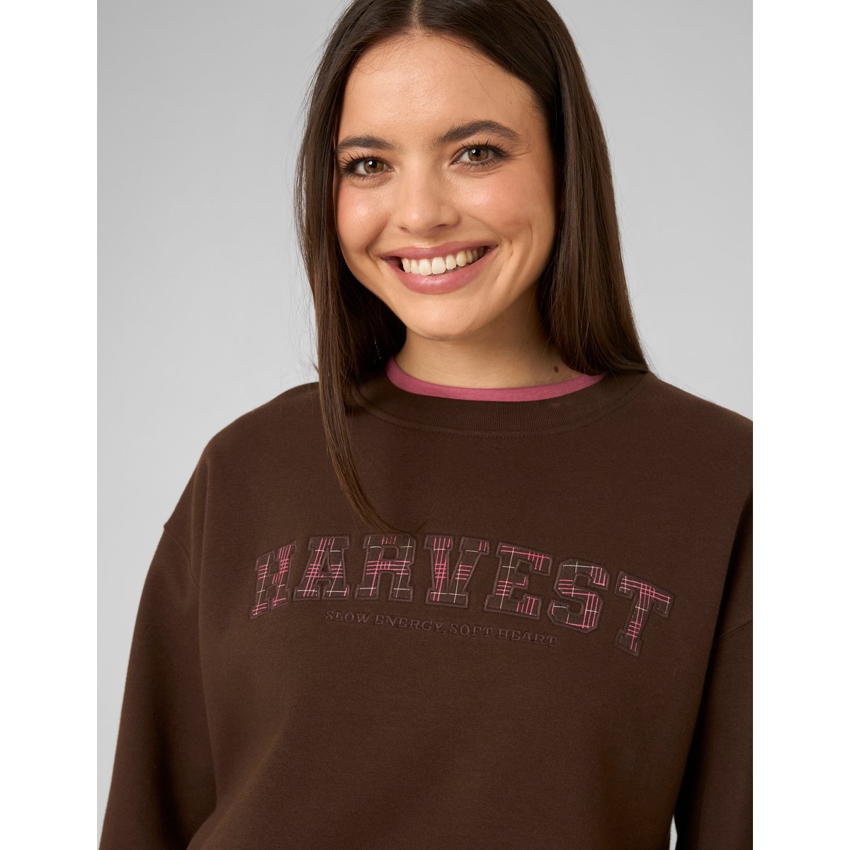 Sweat à message marron foncée, BZB