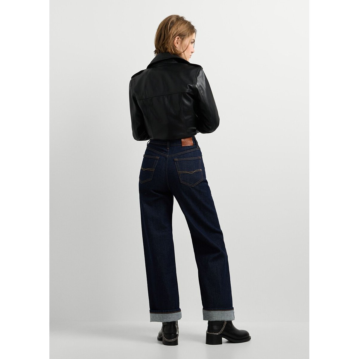 Gerade geschnittene Jeans Lexa mit hoher Leibhöhe dark indigo, PEPE JEANS